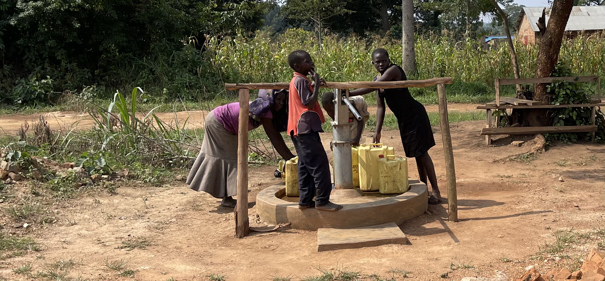 Water spring at Azamzamy Nusery and Primary School in Masindi, Uganda.